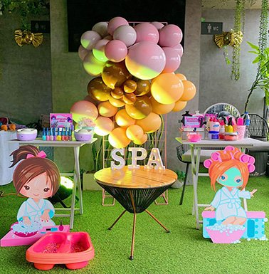 SPA PARTY, GIRL PARTY, SPA FIESTA, SPA PARA NIÑAS BUCARAMANGA, FIESTAS INFANTILES BALLOONS, TEEPEE, TEEPEES